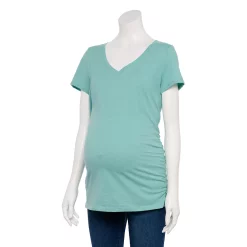 Maternity Sonoma Goods For Life® Essential V-Neck Tee -StyleUp Sales Store 4980526 Island Teal