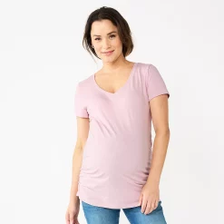 Maternity Sonoma Goods For Life® Essential V-Neck Tee -StyleUp Sales Store 4980526 Lilac Cream