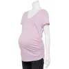 Maternity Sonoma Goods For Life® Essential V-Neck Tee -StyleUp Sales Store 4980526 Lilac Jade