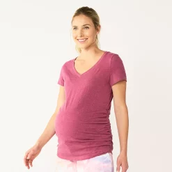 Maternity Sonoma Goods For Life® Essential V-Neck Tee -StyleUp Sales Store 4980526 Mauve