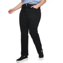 Plus Size Sonoma Goods For Life® Premium Elastic-Waist Midrise Straight-Leg Jeans -StyleUp Sales Store 4988856 Park