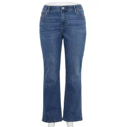 Plus Size Sonoma Goods For Life® Elastic-Waist Curvy Mid-Rise Bootcut Jeans -StyleUp Sales Store 4990173 Louise