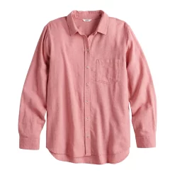 Women's Sonoma Goods For Life® Essential Everyday Button-Down Shirt -StyleUp Sales Store 4991213 ALT5