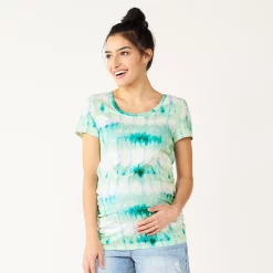 Maternity Sonoma Goods For Life® Essential Scoopneck Tee -StyleUp Sales Store 4998304 Blue Dye