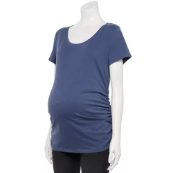 Maternity Sonoma Goods For Life® Essential Scoopneck Tee -StyleUp Sales Store 4998304 Cyclone Blue