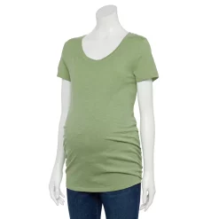 Maternity Sonoma Goods For Life® Essential Scoopneck Tee -StyleUp Sales Store 4998304 Green