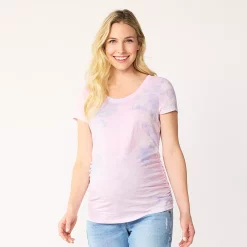 Maternity Sonoma Goods For Life® Essential Scoopneck Tee -StyleUp Sales Store 4998304 Purple Dye