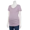 Maternity Sonoma Goods For Life® Essential Scoopneck Tee 1 Maternity Sonoma Goods For Life® Essential Scoopneck Tee -StyleUp Sales Store 4998304 Violet