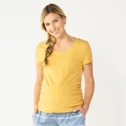 Maternity Sonoma Goods For Life® Essential Scoopneck Tee -StyleUp Sales Store 4998304 Yellow