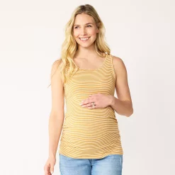 Maternity Sonoma Goods For Life® Essential Tank -StyleUp Sales Store 5010254 Gold Stripe