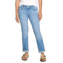 Petite Sonoma Goods For Life® Midrise Straight-Leg Jeans -StyleUp Sales Store 5013133 Authentic Medium Wash