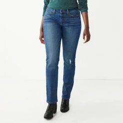 Petite Sonoma Goods For Life® Midrise Straight-Leg Jeans -StyleUp Sales Store 5013133 Jensen