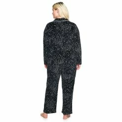 Plus Size Sonoma Goods For Life® Velour Pajama Shirt & Pajama Pants Set -StyleUp Sales Store 5033014 ALT