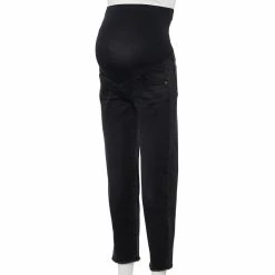 Maternity Sonoma Goods For Life® Over-The-Belly Cropped Straight-Leg Jeans -StyleUp Sales Store 5035940 Black Wash