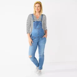 Maternity Sonoma Goods For Life® Denim Overalls -StyleUp Sales Store 5036504 Medium Wash