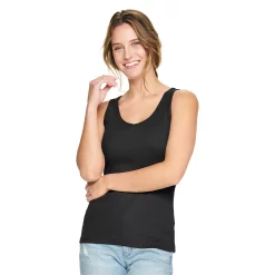 Women's Sonoma Goods For Life® Everyday Ribbed Tank -StyleUp Sales Store 5046234 Black