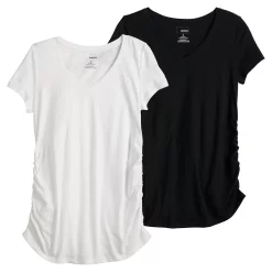 Maternity Sonoma Goods For Life® 2-pack Essential Short Sleeve Tee -StyleUp Sales Store 5145387 White Black