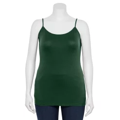 Plus Size Sonoma Goods For Life® Spaghetti Strap Cami -StyleUp Sales Store 5158435 Evening Pine