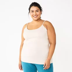 Plus Size Sonoma Goods For Life® Spaghetti Strap Cami -StyleUp Sales Store 5158435 Light Beige