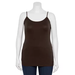 Plus Size Sonoma Goods For Life® Spaghetti Strap Cami -StyleUp Sales Store 5158435 Navena Plum