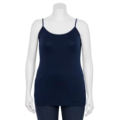 Plus Size Sonoma Goods For Life® Spaghetti Strap Cami -StyleUp Sales Store 5158435 Navy