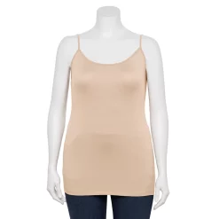 Plus Size Sonoma Goods For Life® Spaghetti Strap Cami -StyleUp Sales Store 5158435 Peach