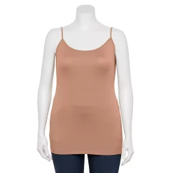 Plus Size Sonoma Goods For Life® Spaghetti Strap Cami -StyleUp Sales Store 5158435 Tanery Peach