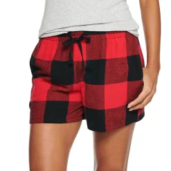 Women's Sonoma Goods For Life® Flannel Pajama Shorts -StyleUp Sales Store 5161201 Red Buffalo