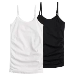 Maternity Sonoma Goods For Life® 2-Pack Seamless Camisole Set -StyleUp Sales Store 5161957 Black White