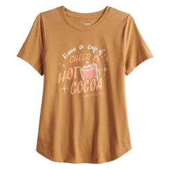 Women's Sonoma Goods For Life® Short Sleeve Holiday Graphic Tee -StyleUp Sales Store 5180762 ALT5