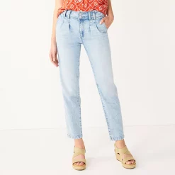 Women's Sonoma Goods For Life® High Rise Pleat Front Jeans -StyleUp Sales Store 5193062 Rockrose