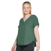 Plus Size Sonoma Goods For Life® Dolman Short Sleeve Button Front Top 1 Plus Size Sonoma Goods For Life® Dolman Short Sleeve Button Front Top -StyleUp Sales Store 5204508 Olive Night