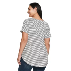 Plus Size Sonoma Goods For Life® V-Neck Tunic Tee -StyleUp Sales Store 5209140 ALT
