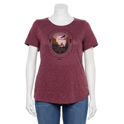 Plus Size Sonoma Goods For Life® National Parks Graphic Tee -StyleUp Sales Store 5212613 Grand Canyon Dark Pink