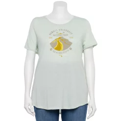 Plus Size Sonoma Goods For Life® National Parks Graphic Tee -StyleUp Sales Store 5212613 Hawaii Yellow
