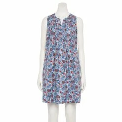 Women's Sonoma Goods For Life® Pintuck Linen-Blend Dress -StyleUp Sales Store 5215954 Americana Floral