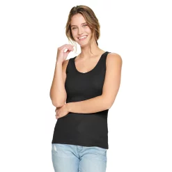 Petite Sonoma Goods For Life® Everyday Rib Tank -StyleUp Sales Store 5216348 Black