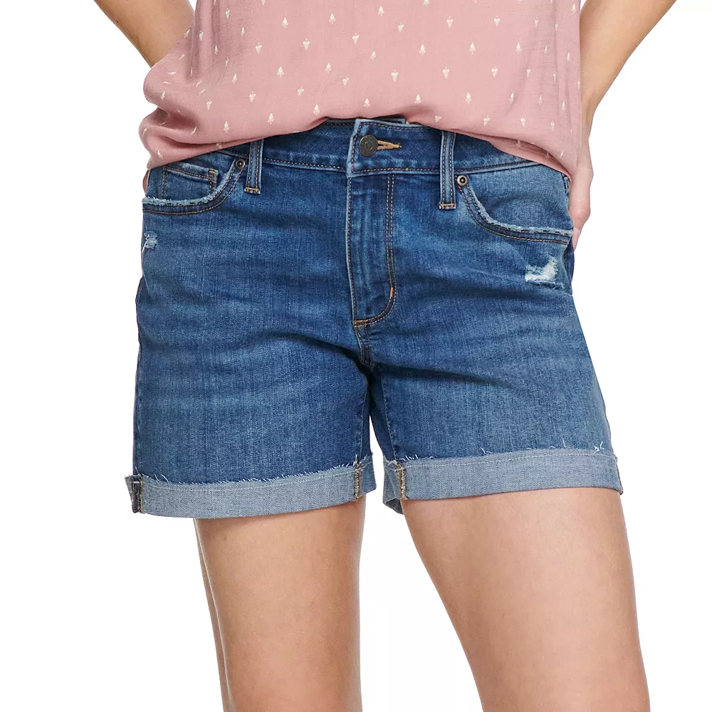 Women's Sonoma Goods For Life® High-Waist 5" Jean Shorts 8 Women's Sonoma Goods For Life® High-Waist 5" Jean Shorts - Image 6