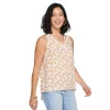 Petite Sonoma Goods For Life® Sleeveless V-Neck Top -StyleUp Sales Store 5222594 Cream Floral