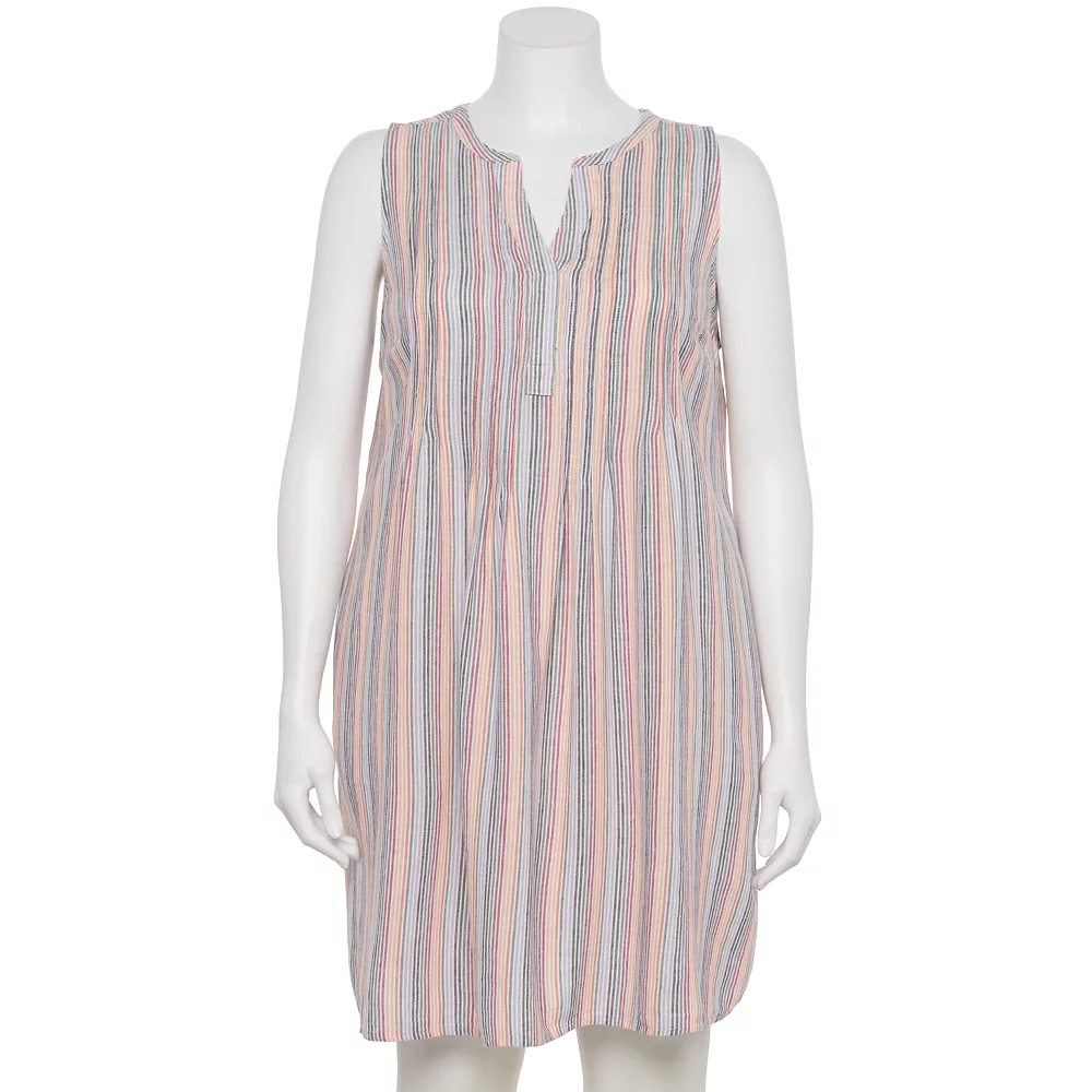 Plus Size Sonoma Goods For Life® Pintuck Linen-Blend Dress 3 Plus Size Sonoma Goods For Life® Pintuck Linen-Blend Dress