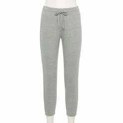 Women's Sonoma Goods For Life® Cinched Knit Jogger Pants -StyleUp Sales Store 5225497 Gray Nep