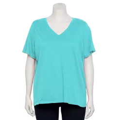 Plus Size Sonoma Goods For Life® Everyday V-Neck Tee -StyleUp Sales Store 5232140 Boca Breeze