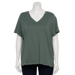 Plus Size Sonoma Goods For Life® Everyday V-Neck Tee