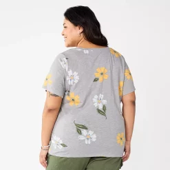 Plus Size Sonoma Goods For Life® Everyday V-Neck Tee -StyleUp Sales Store 5232145 ALT