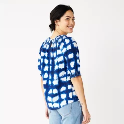 Women's Sonoma Goods For Life® Elbow Smock Neck Top 10 Women's Sonoma Goods For Life® Elbow Smock Neck Top -StyleUp Sales Store 5235158 ALT