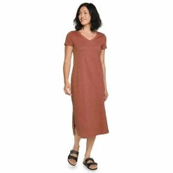Women's Sonoma Goods For Life® Knit Midi T-Shirt Dress -StyleUp Sales Store 5236607 Marsala Flower
