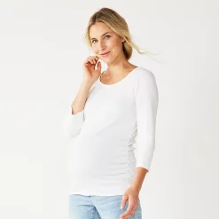 Maternity Sonoma Goods For Life® Essential Scoopneck Tee -StyleUp Sales Store 5236820 Vital White