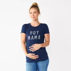 Maternity Sonoma Goods For Life® Fitted Crewneck Graphic Tee -StyleUp Sales Store 5237042 Boy Mama