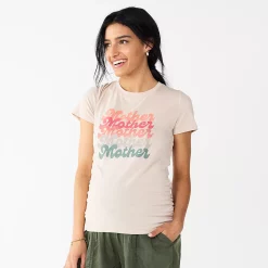 Maternity Sonoma Goods For Life® Fitted Crewneck Graphic Tee -StyleUp Sales Store 5237042 Mother Mother