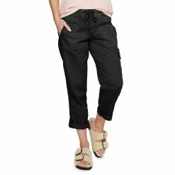 Women's Sonoma Goods For Life® Comfort Waist Utility Capri Pants 20 Women's Sonoma Goods For Life® Comfort Waist Utility Capri Pants -StyleUp Sales Store 5237613 Black